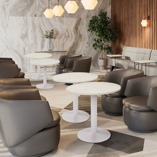 Square round bar table - table, base