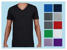 Gildan SoftStyle Ringspun Cotton V-Neck Vee Neck T-Shirt Tee Shirt S-3XL