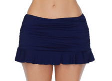 LEILANI Womens Black Ruffle Skirtini SWIM SKIRT Sizes  10  or  12  #J720043 NWT