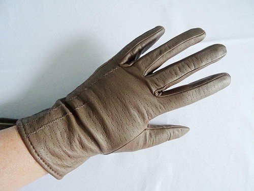 Vintage leather gloves - gloves, 1980s