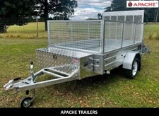 Ex Demo 8x4 Trailer with cage,Rear Ramp, Alloy Tool Box,Rear Props, 8X5 EX DEMO