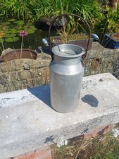 Vintage Small Aluminium Milk Churn With Iron Handle 16 " Inc Handle