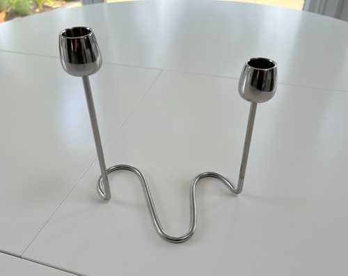 Ikea silver candlestick holder - candlestick,