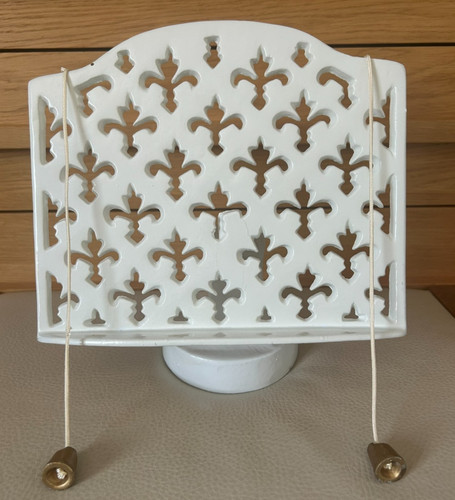 Vintage cream cook - book, stand