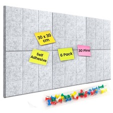 6 Pcs Felt Board Tiles with 30
