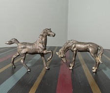 Vintage Pair of Metal Horse