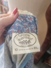 Original Vintage 1970s Laura Ashley Maxi Prarie Dress Made in Wales Label 10