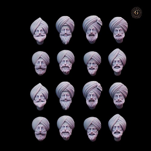 28mm wwii indian sikh - 28mm, heads