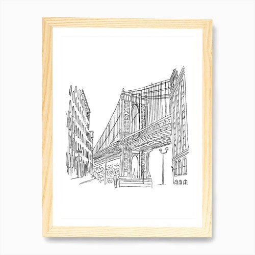 Brooklyn bridge art print - brooklyn,