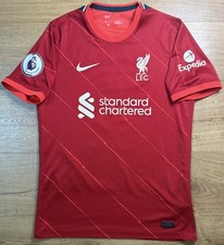 ORIGINAL LIVERPOOL 2021/22 Home Football Shirt MEDIUM NIKE VGC ‘Salah 11’