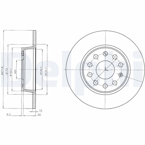 Brake disc delphi bg4324c - x2,