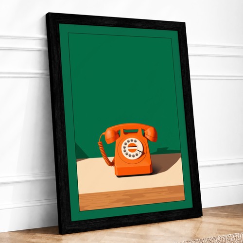 Retro telephone call - call,