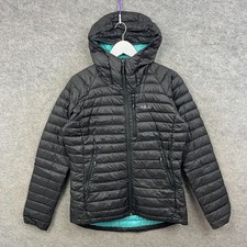 Rab Jacket Womens UK 12 Black Microlight Alpine Pertex Quantum Nikwax Down Coat