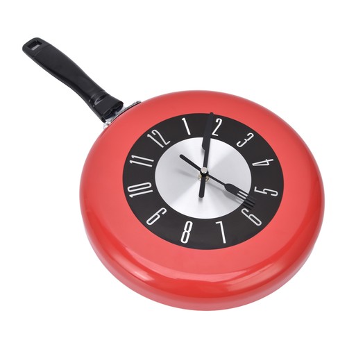 Frying pan wall - frying, clock