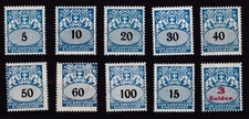 1923 Danzig Postage Stamps