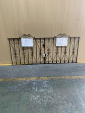 Wrought Iron Style Top Metal Garden Driveway Gates 2085mm Wide x 915mm High
