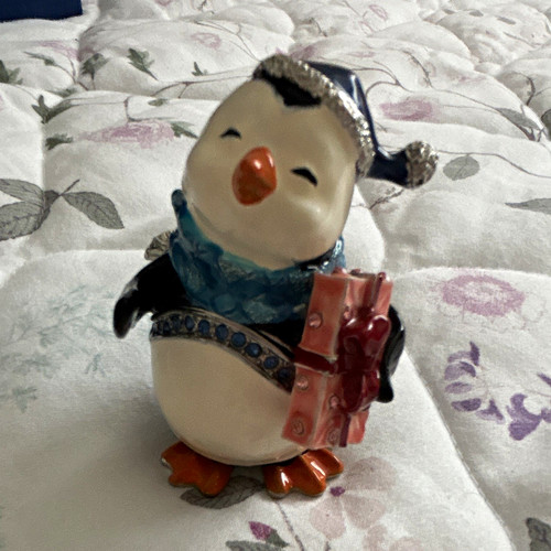 Ceramic penguin figurine - ceramic,