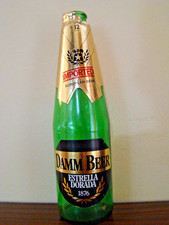 Rare, Estrella Dorada, 1876, Spanish, Damm Beer, 12 oz, Green Glass Bottle