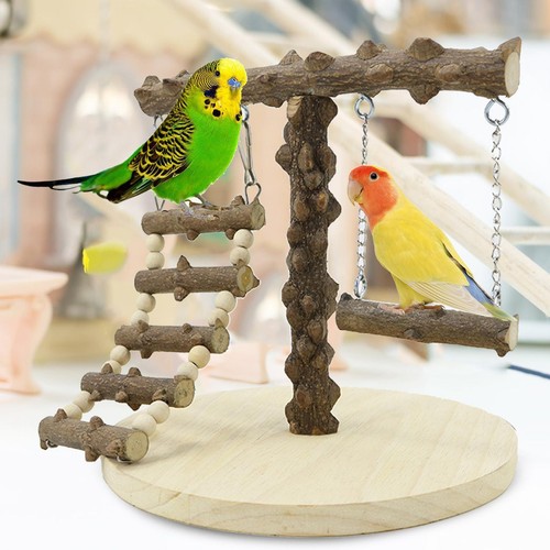 Natural wood bird playground - wood,