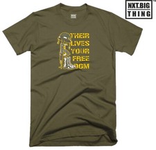 Lives Freedom T Shirt Casualwear Army Military Remember Fallen Heroes Gift Top