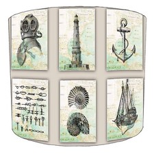 Old Nautical Maps Lampshades Matches Nautical Duvet Covers Cushions & Curtains.