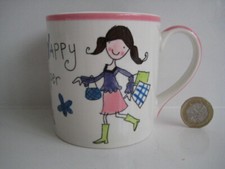 WHITTARDS OF CHELSEA HANDPAINTED HAPPY SHOPPER GUITAR PLAY SMALL TEA COFFEE MUG 