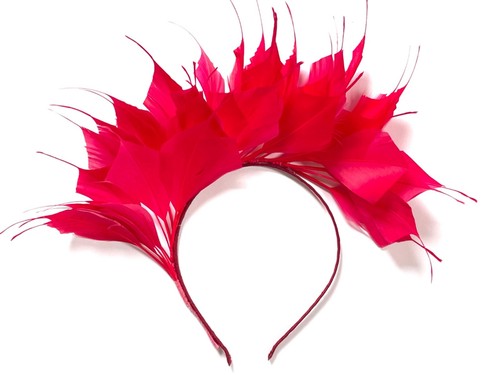 Fuschia pink fascinator - fuschia, hat