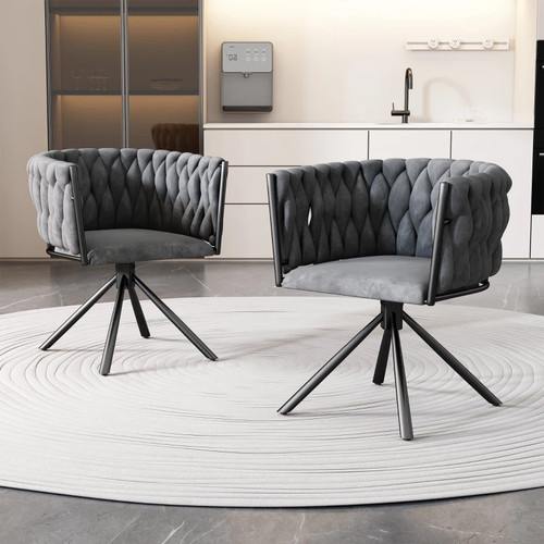 Set velvet swivel dining - swivel,