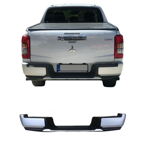 Replacement silver rear bumper - replacement,