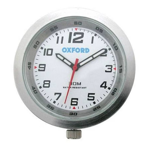 Oxford analogue clock silver - oxford,