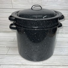 Vintage Black Steamer Pot