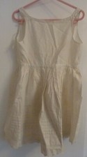 VINTAGE VICTORIAN BABY/CHILD COTTON CREAM PETTICOAT UNDERSKIRT