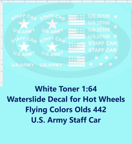 White toner decal for - 1:64,
