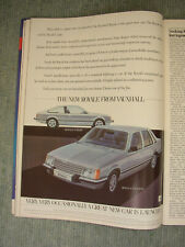 Vtg original April 1979 Magazine Advert Vauxhall Royale car Coupe/Saloon Silver
