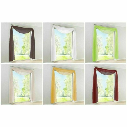 Plain net curtain scarf - net,