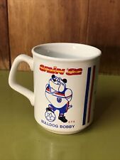 Vintage World Cup Spain 82 Mug, Bulldog Bobby England F.A. Official Souvenir