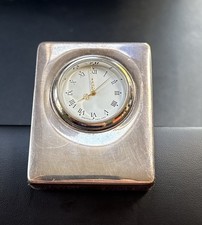 Rare Vintage Carrs of Sheffield Sterling Silver Clock Hallmarked