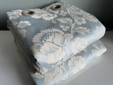 Custom Made Laura Ashley Duck Egg St Germain Large Eyelet Fully Lined Curtains