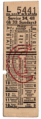 Tram ticket london county - ticket:,