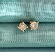 18 Carat Gold Diamond Stud Earrings