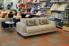 Sofa.com Boston Large 3 Seater Sofa Curved Arm Couch in Organic Cotton Fabric