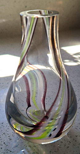 Glass bud vase hand - glass,