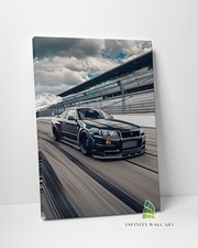 Black Track Car Canvas Art Wall Art Print Picture Sports Cars Framed Decor -E575
