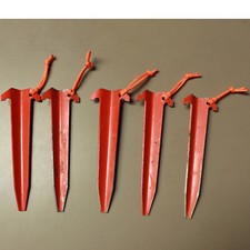 Lot Of 5 Camping Tent Stakes w/Pull Loop HEAVY DUTY Altro US Military Genuine