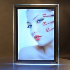 Linno® A1A2 Slim LED Illuminated Wall Mounted Crystal Frame Poster Display