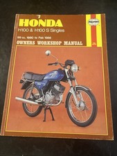 Honda H100 & H100 S Singles Haynes Manual 1980 to 1986