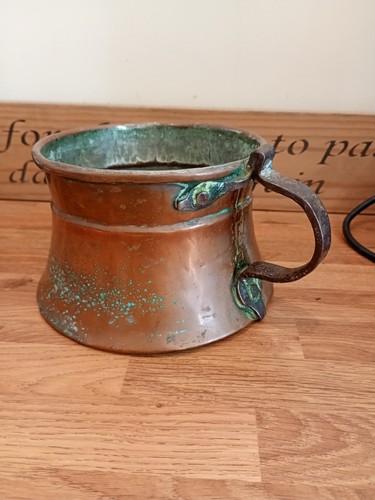 Antique copper pot - pot, flared