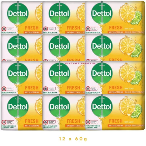 60g dettol soap bars - 12,