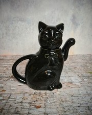 Vintage Style Black Cat Teapot