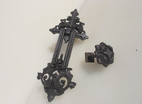 Antique iron door knocker - iron,